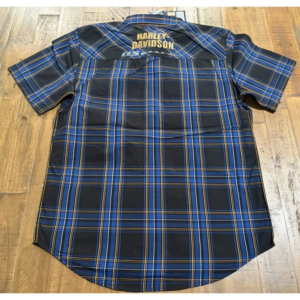 Harley Davidson 115th Anniversary Plaid Shirt Mens Medium NWT 2018 Button Up - Picture 11 of 12